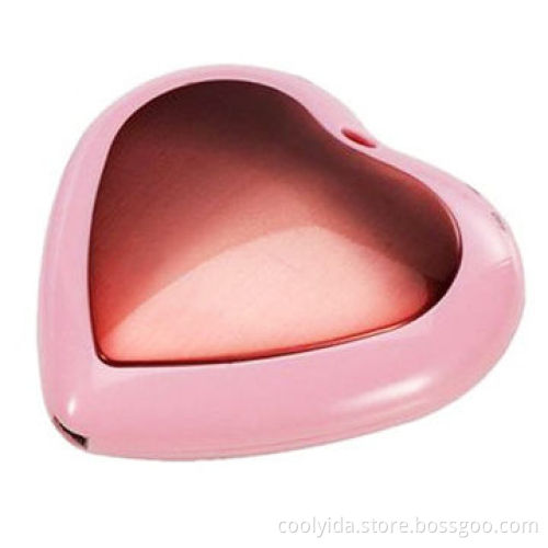 Power bank with hand warmer, heart shape, 3,000mAh capacity